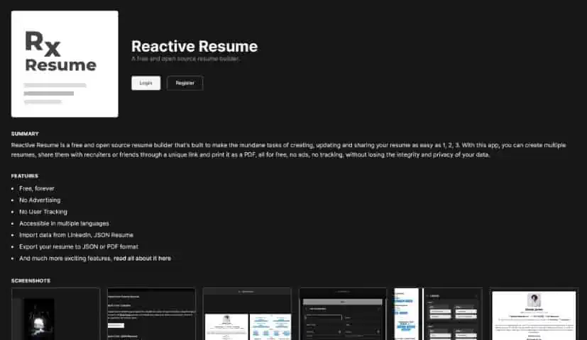 website-reactive resume